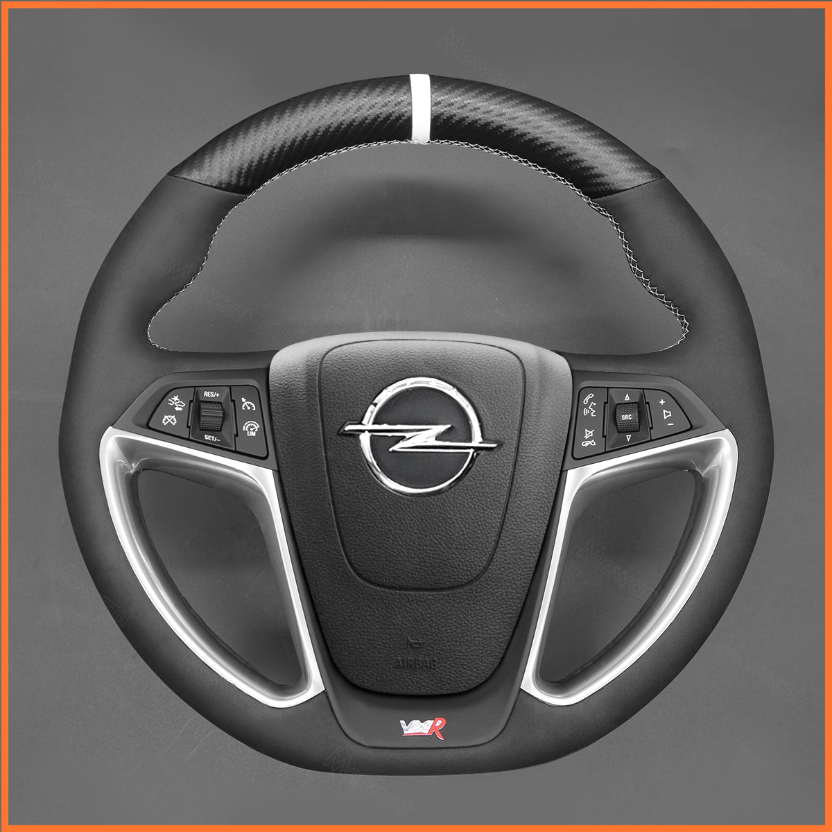 MEWANT steering wheel cover for Opel Astra OPC 2012-2015 / Astra GTC OPC 2012-2018