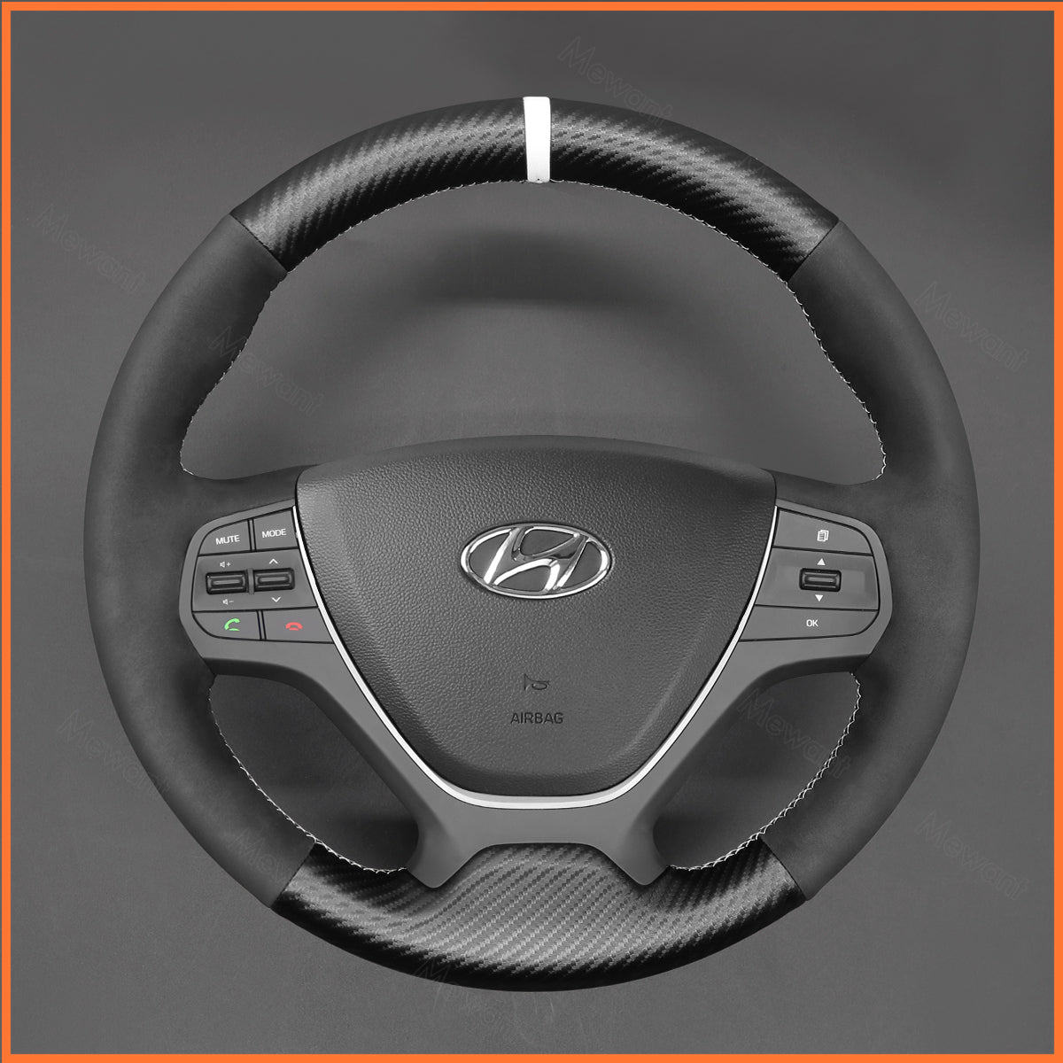 MEWANT Lenkradbezug für Hyundai i10 2013-2020 / i20 2015-2020