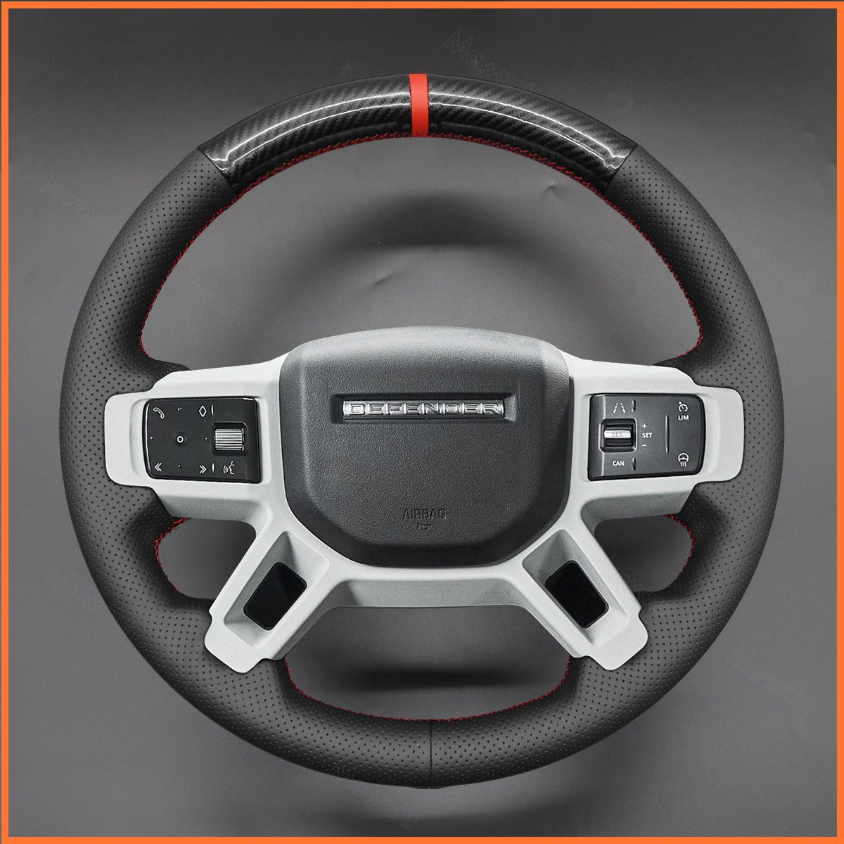 MEWANT Steering Wheel Cover for Land Rover Defender (L663) 2020-2024 / Discovery (Discovery 5) III(L462) 2021-2024