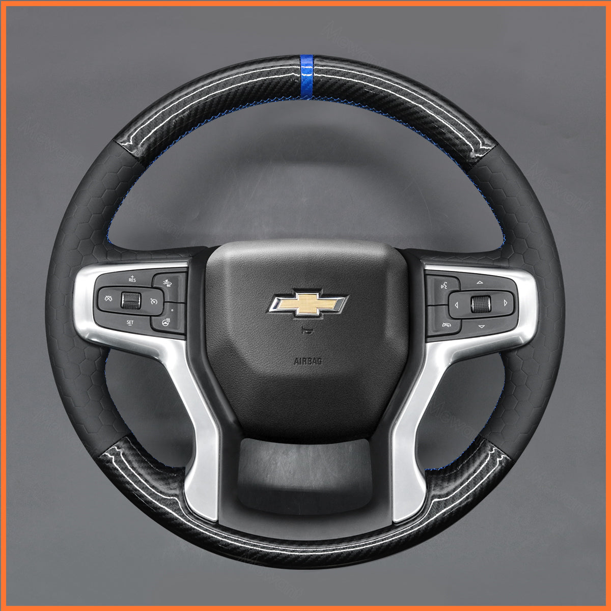 MEWANT Lenkradbezug für Chevrolet (Chevy) Silverado 2019-2024 / Blazer 2021-2025 / Suburban 2021-2023 / Tahoe 2021-2024 - Mewant.de