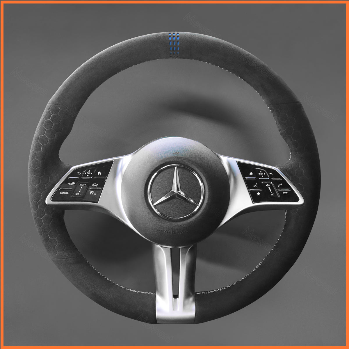 MEWANT Lenkradbezug für Mercedes-Benz (W177/V177) (W247) (W206) CLA-Class (C118) 2023-2024 EQA (H243) 2024 EQB (X243) 2024 EQE (V295) EQV W447 GLA-Class H247 GLB-Class X247 GLC-Class X254 V-Class (W447)