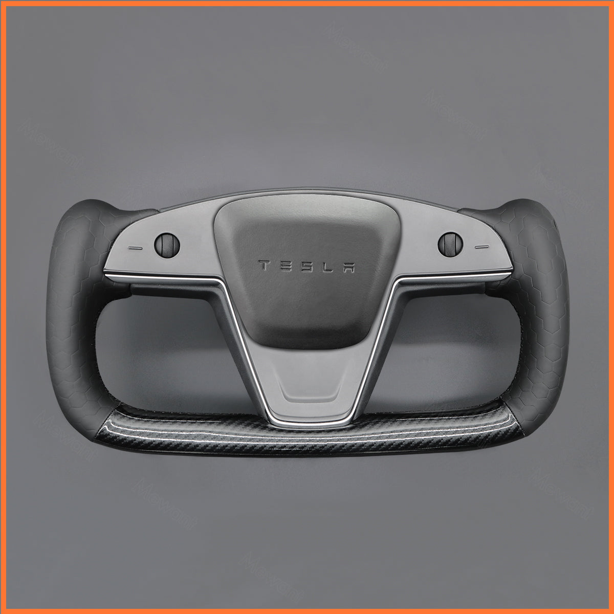 MEWANT Steering Wheel Cover for Yoke Steering Wheel Tesla Model S 2022-2023 / Model X 2022-2023