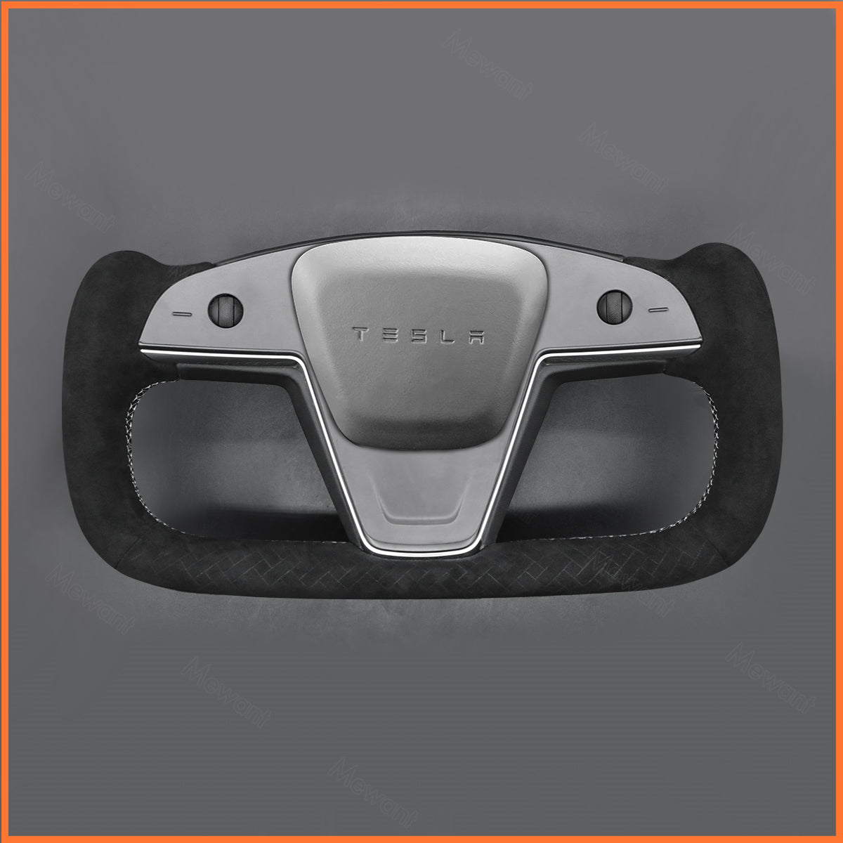 MEWANT Steering Wheel Cover for Yoke Steering Wheel Tesla Model S 2022-2023 / Model X 2022-2023
