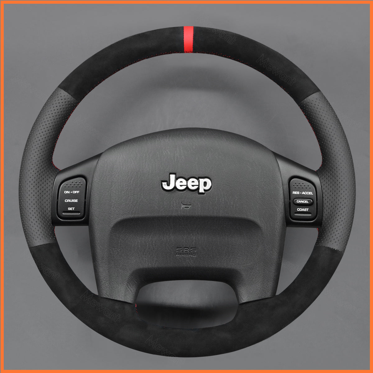 MEWANT Steering Wheel Cover for Jeep Wrangler 2003-2006 Jeep Grand Cherokee 1999-2004