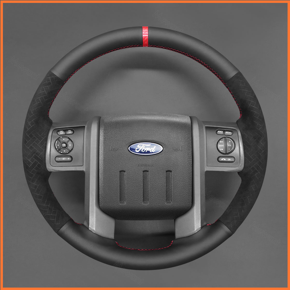 MEWANT Lenkradbezug für Ford F-250 F-350 F450 F550 XL 2008-2016 Expedition 2007-2014