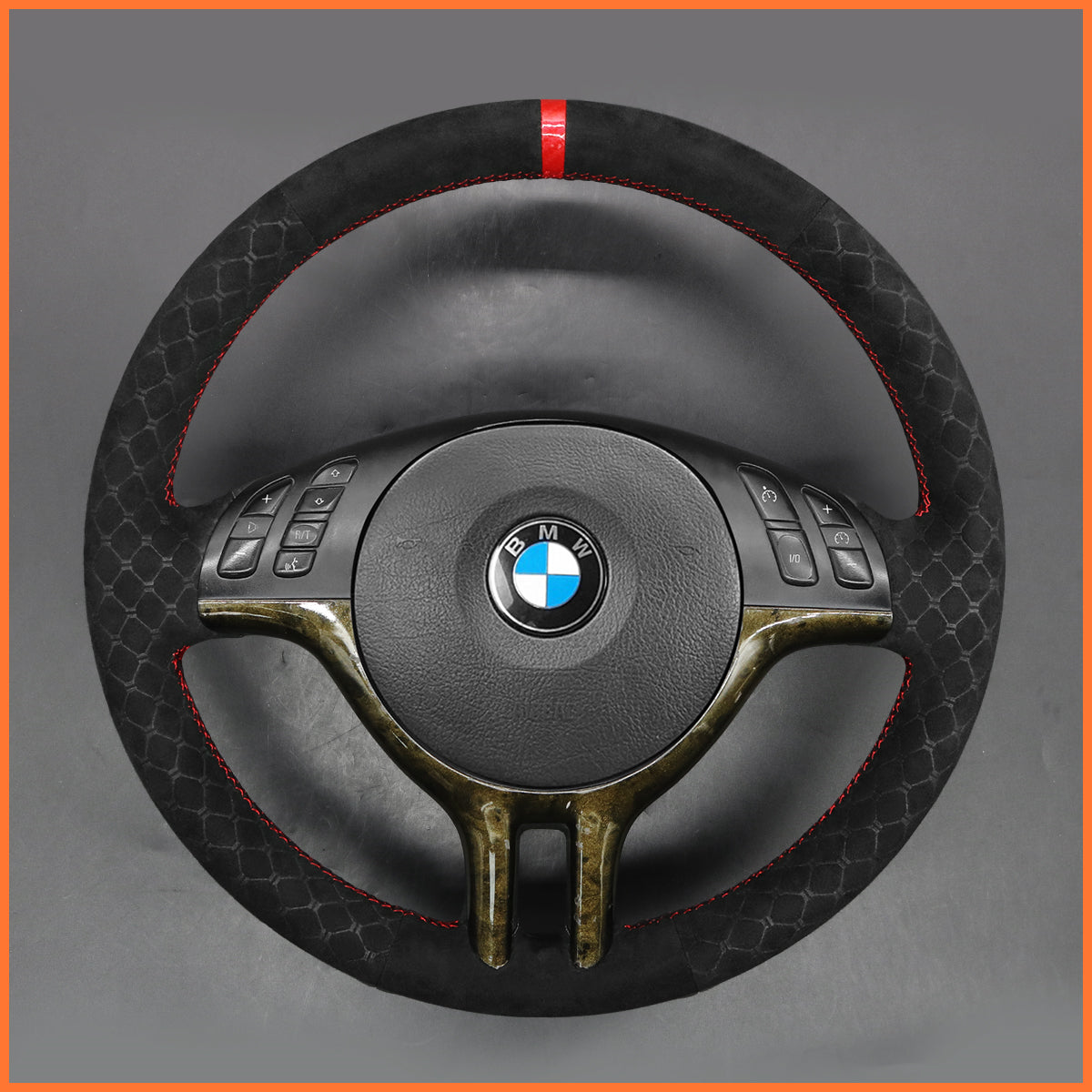 MEWANT Steering Wheel Cover for BMW 3 Series E46 E39 X5 E53 Z3 E36 2000-2004