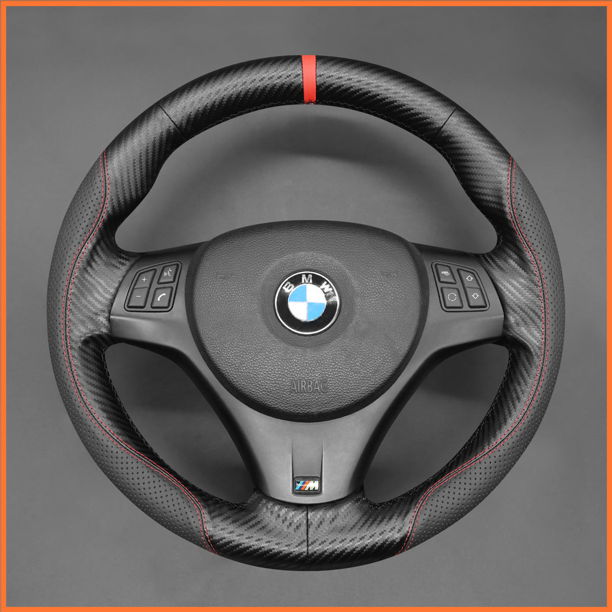 MEWANT Lenkradbezug für BMW E87 E81 E82 E88 E82 3 Series E90 E91 E92 E93 2007-2013