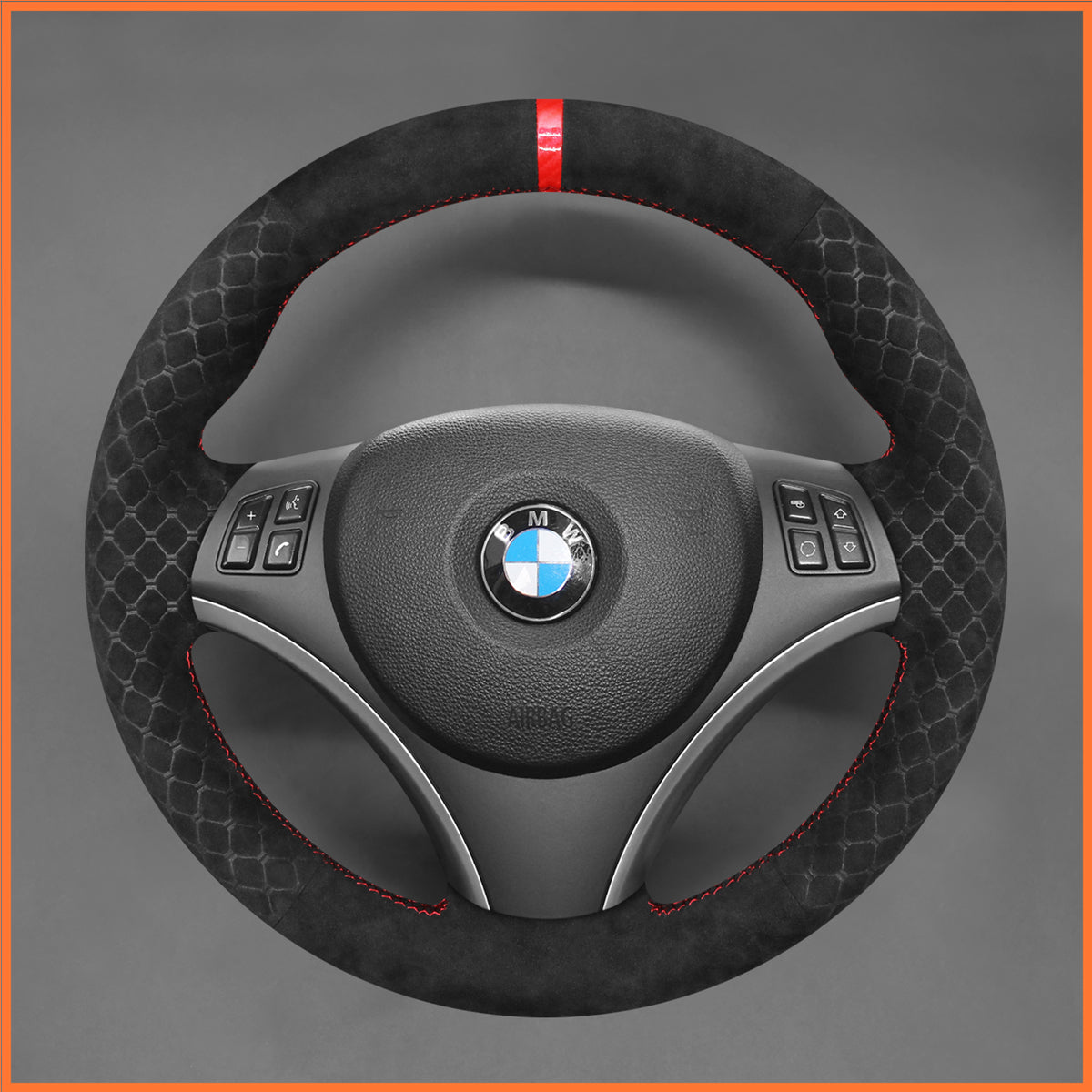 MEWANT Lenkradbezug für BMW E87 E81 E82 E88 E82 E90 E91 E92 E93 2007-2013