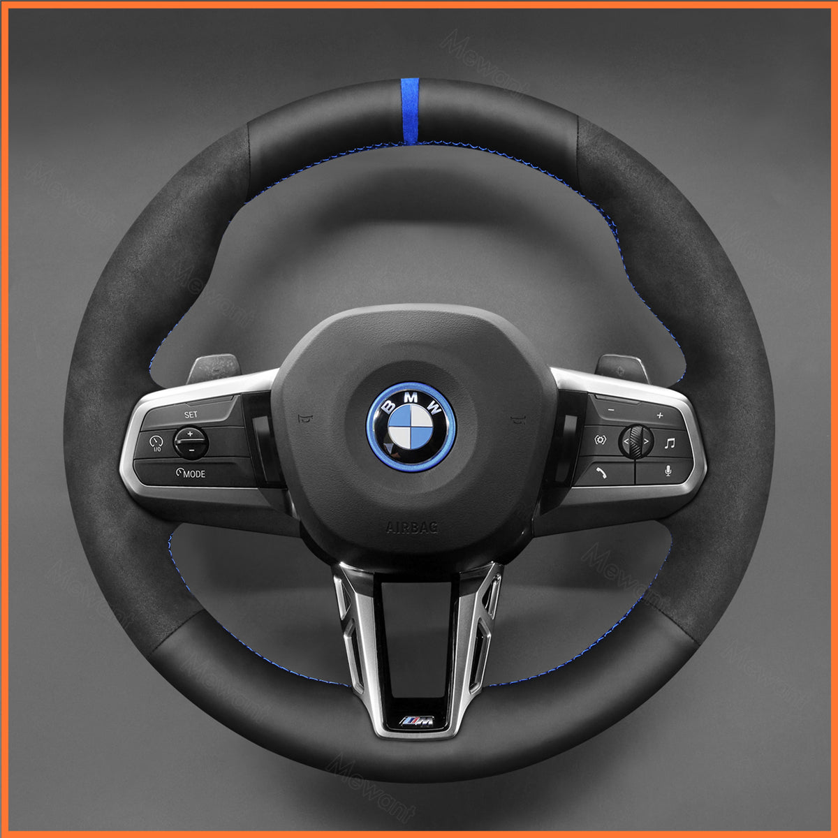 MEWANT Steering Wheel Cover for BMW (M Sport) 2 Series U06 (Active Tourer) 2022-2024 / X1 U11 X2 U10 2024