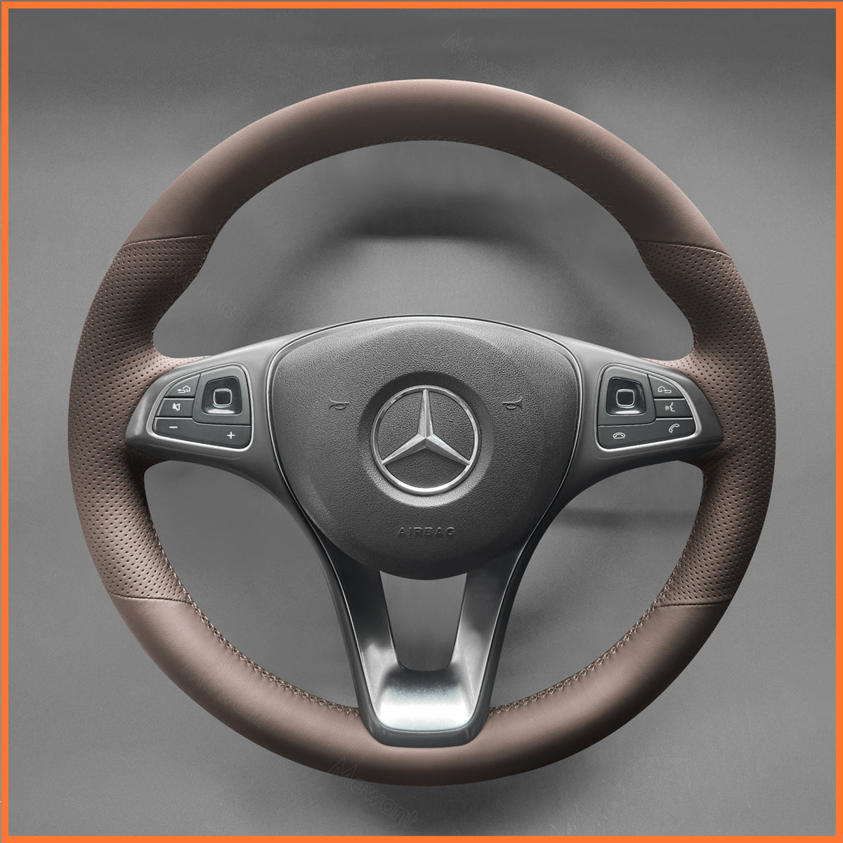 MEWANT steering wheel cover for Benz A-Class B-Class C-Class CLA-Class CLS-Class E-Class (W213) EQV (W447) GLC-Class (X253/C253) GLE-Class (W166/C292) (W470)