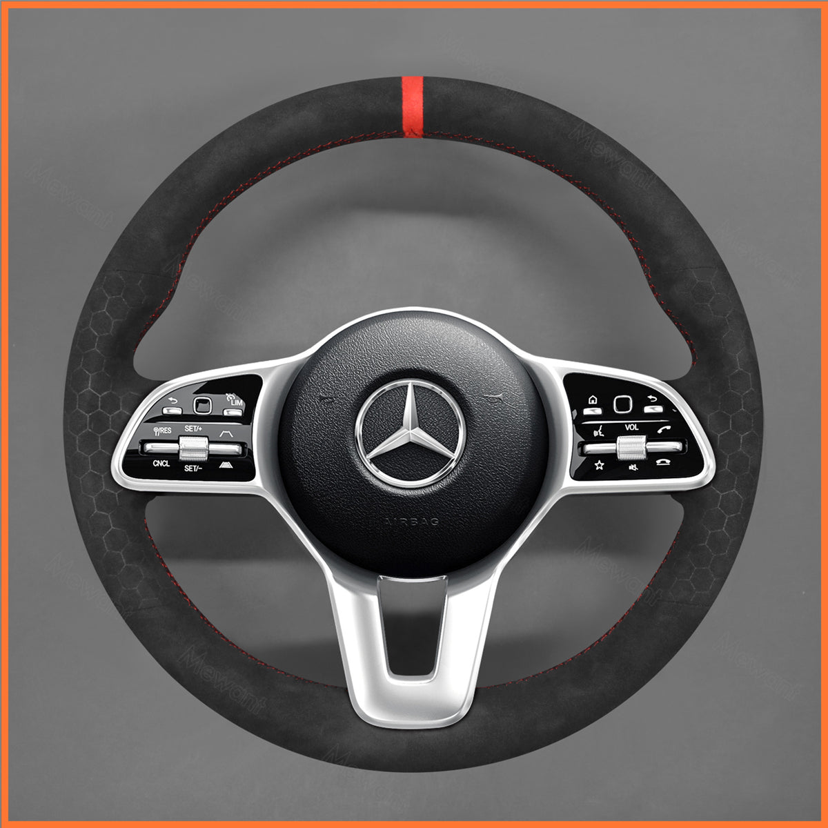 MEWANT Lenkradbezug für Benz A-Class (W177/V177) C-Class (W205) B-Class (W247) Citan CLA-Class (C118) E-Class (W213 GLA-Class GLS-Class Sprinter