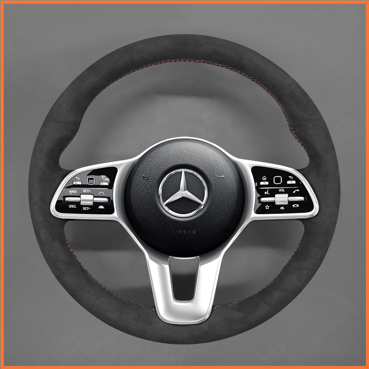 MEWANT Lenkradbezug für Benz A-Class (W177/V177) C-Class (W205) B-Class (W247) Citan CLA-Class (C118) E-Class (W213 GLA-Class GLS-Class Sprinter