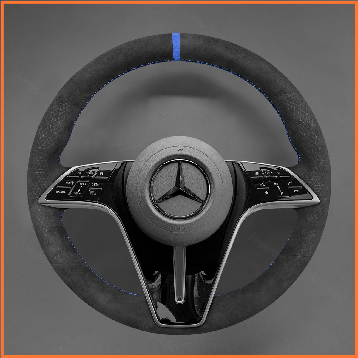 MEWANT Lenkradbezug für Benz CLS-Class (C257) E-Class (W213) W214 2021-2023 EQS (V297) GLE-Class S-Class (W223)