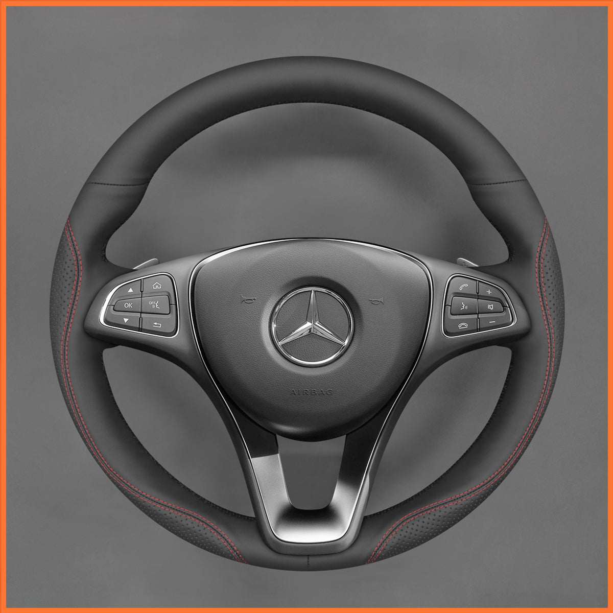 MEWANT Lenkradbezug für Benz W176 W213 W246 W205 C117 C218 EQV W447 W166 X156 X253 C253 W166 C292 W470