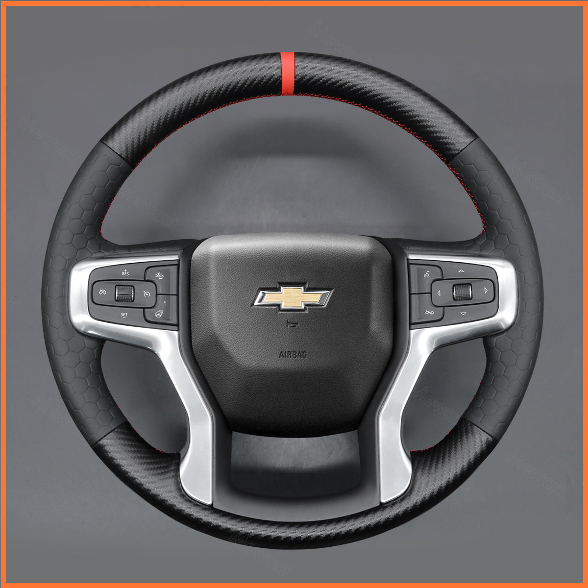 MEWANT Lenkradbezug für Chevrolet (Chevy) Silverado 2019-2024 / Blazer 2021-2025 / Suburban 2021-2023 / Tahoe 2021-2024 - Mewant.de
