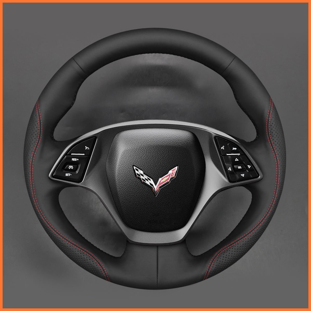 MEWANT Lenkradbezug für Corvette C7 Chevrolet 2014-2015