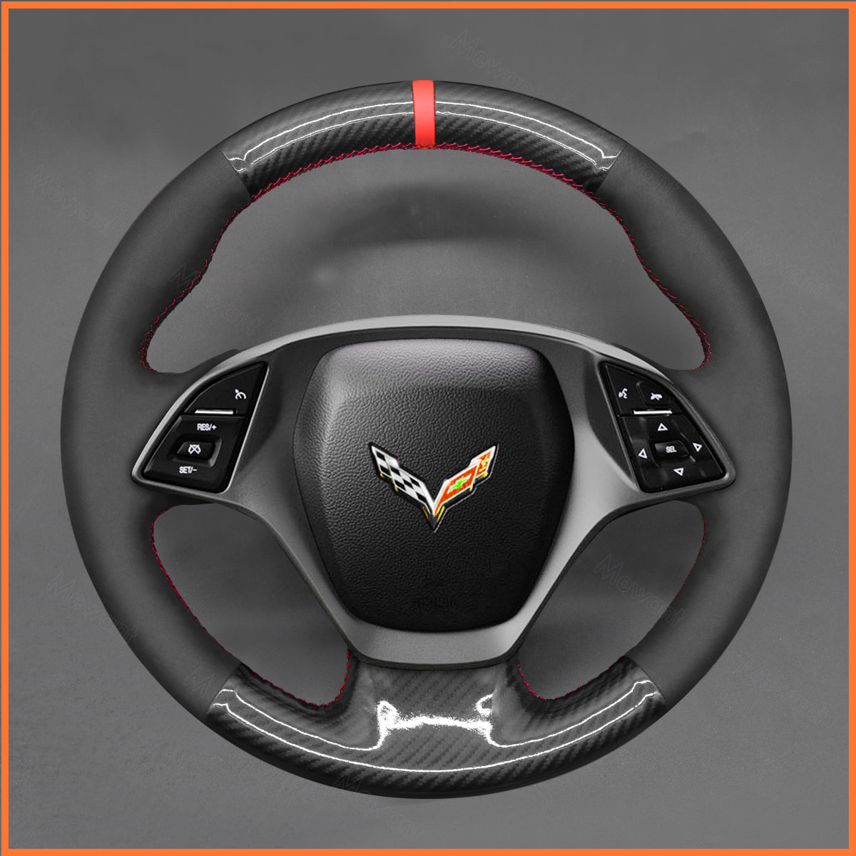 MEWANT Lenkradbezug für Corvette C7 Chevrolet 2014-2015