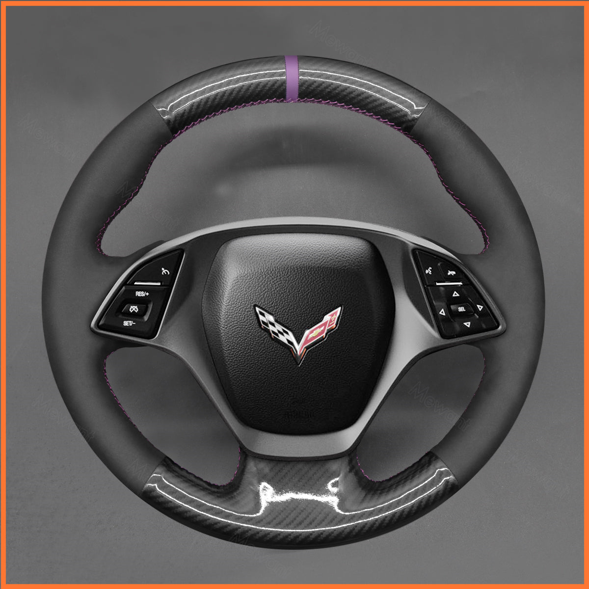 MEWANT Lenkradbezug für Corvette C7 Chevrolet 2014-2015