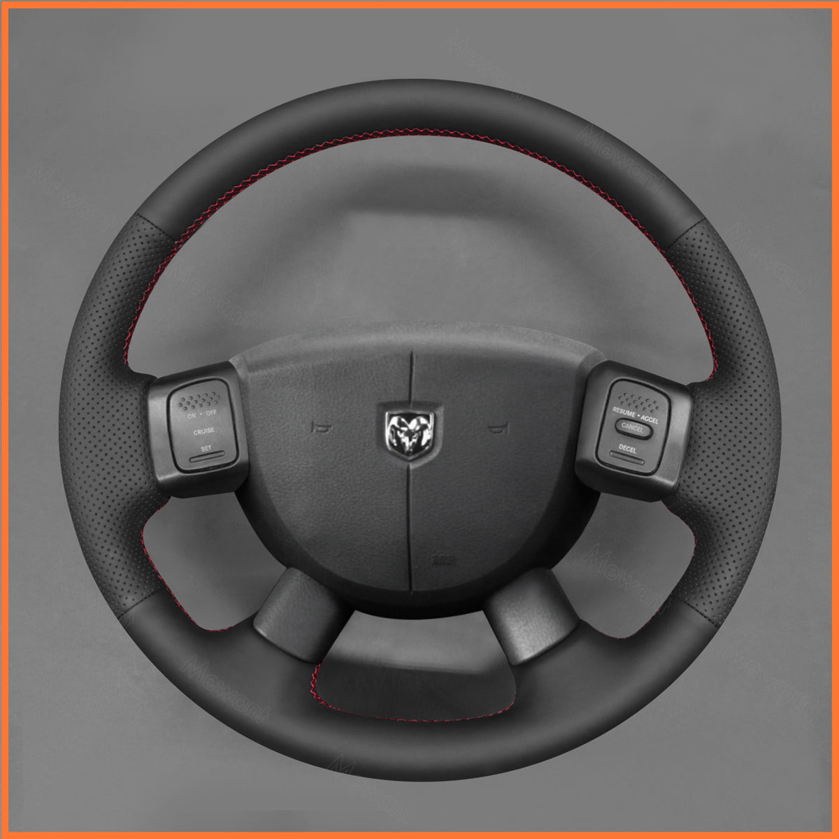MEWANT Steering Wheel Cover for Dodge Ram 1500 2500 3500 2004-2008 Dodge Ram SRT-10 2004-2006