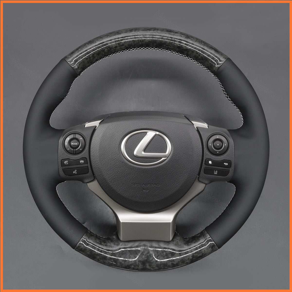 MEWANT Steering Wheel Cover for Lexus IS200t 2016 2017 IS250 2014 2015 IS300 IS350 IS F-Sport Lexus RC 300