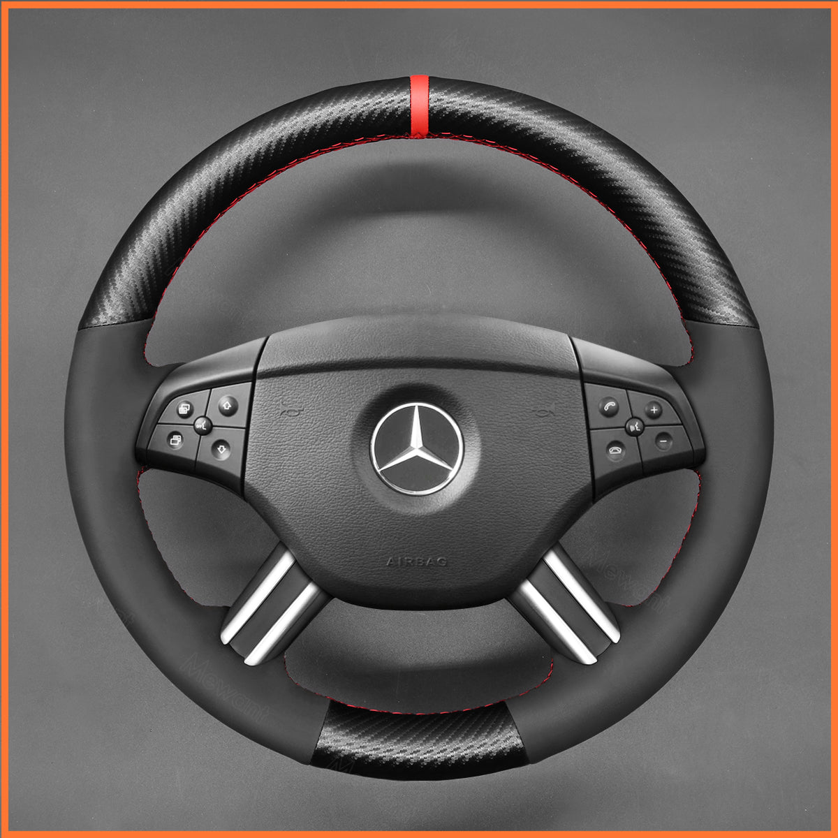 MEWANT Steering Wheel Cover for Mercedes-Benz GL-Class X164 M-Class 2006-2008