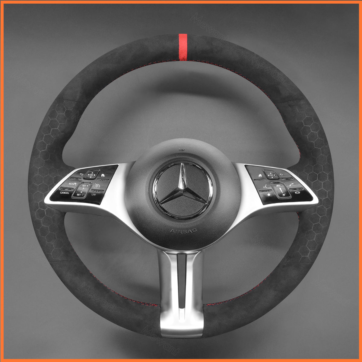 MEWANT Lenkradbezug für Mercedes-Benz (W177/V177) (W247) (W206) CLA-Class (C118) 2023-2024 EQA (H243) 2024 EQB (X243) 2024 EQE (V295) EQV W447 GLA-Class H247 GLB-Class X247 GLC-Class X254 V-Class (W447)