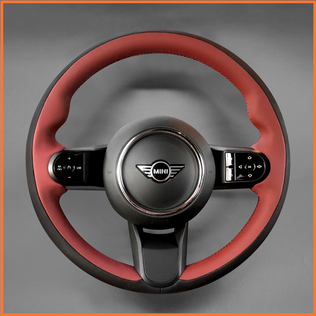MEWANT Steering Wheel Cover for Mini Clubman (F54) 2021-2024 / Convertible (Cabrio) F57 2021-2024 / Countryman (F60) 2021-2024 / Hatchback (F55/F56) 2021-2024
