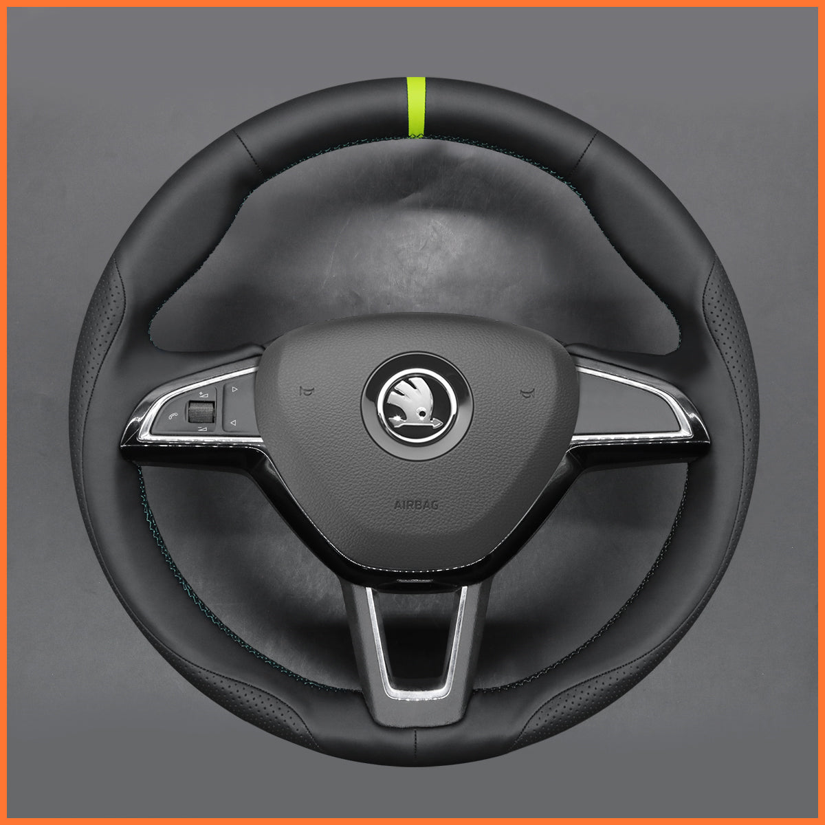 MEWANT steering wheel cover for Skoda Citigo 2 Fabia Karoq Roomster Rapid Octavia Superb Yeti Kodiaq Scala