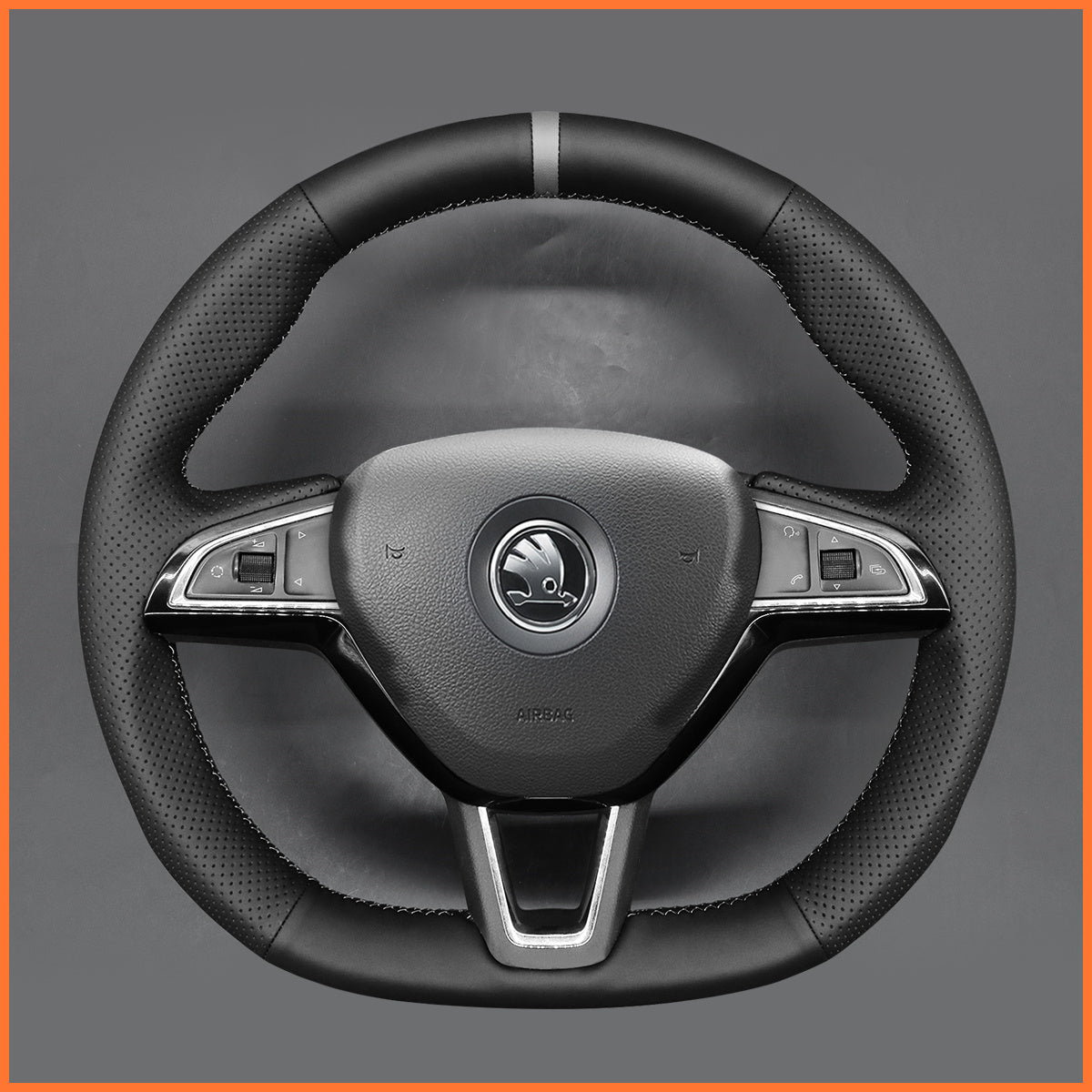 MEWANT steering wheel cover for Skoda Octavia Fabia Kodiaq Citigo Superb Scala 2016-2019