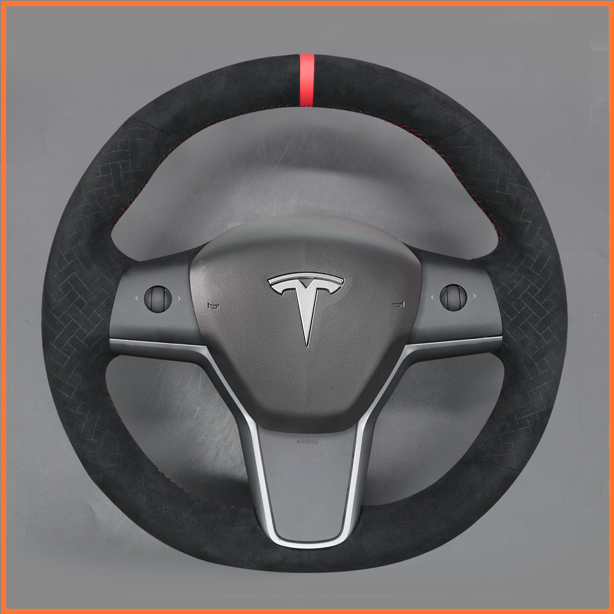 MEWANT Steering Wheel Cover for Tesla Model 3 2019-2023 / Model Y 2021-2023