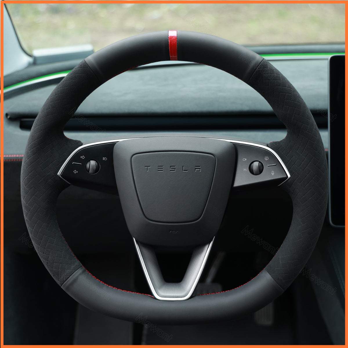 MEWANT Lenkradbezug für Tesla Model S 2022-2023 / Model X 2022-2023