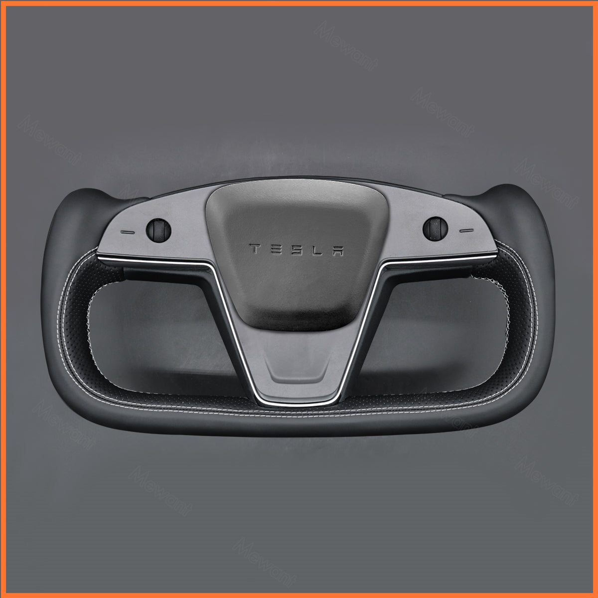 MEWANT Steering Wheel Cover for Yoke Steering Wheel Tesla Model S 2022-2023 / Model X 2022-2023