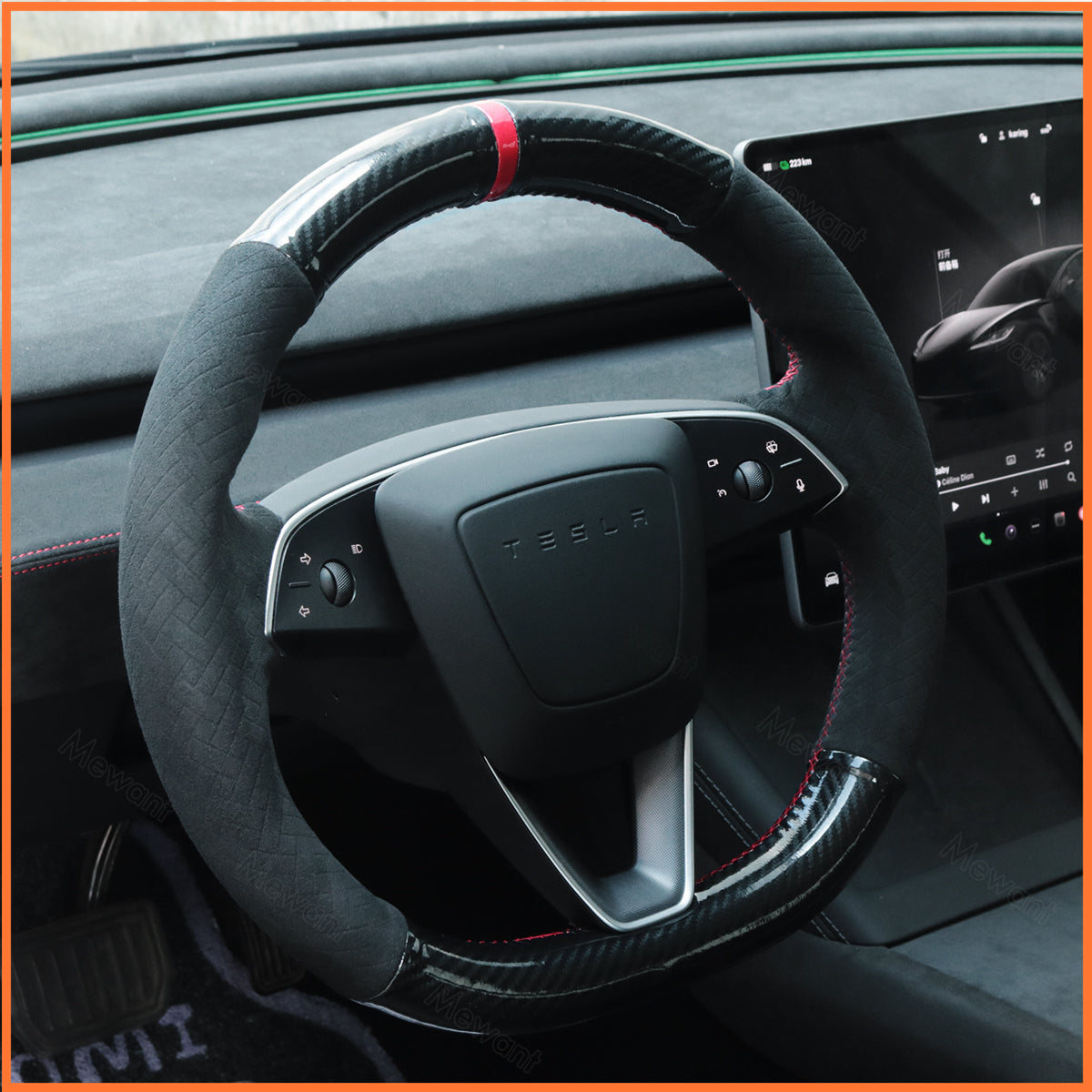 MEWANT Lenkradbezug für Tesla Model S 2022-2023 / Model X 2022-2023