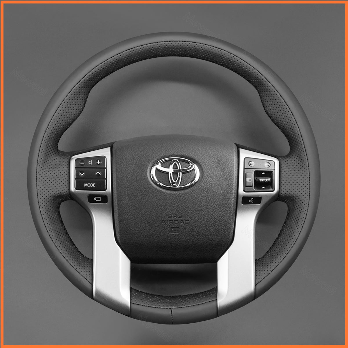 MEWANT Steering Wheel Cover for Toyota 4-Runner 2015-2022 / Land Cruiser 150 Series (J150) 2010-2017 / Sequoia 2014-2020 / Tacoma 2019-2024 / Tundra 2014-2022