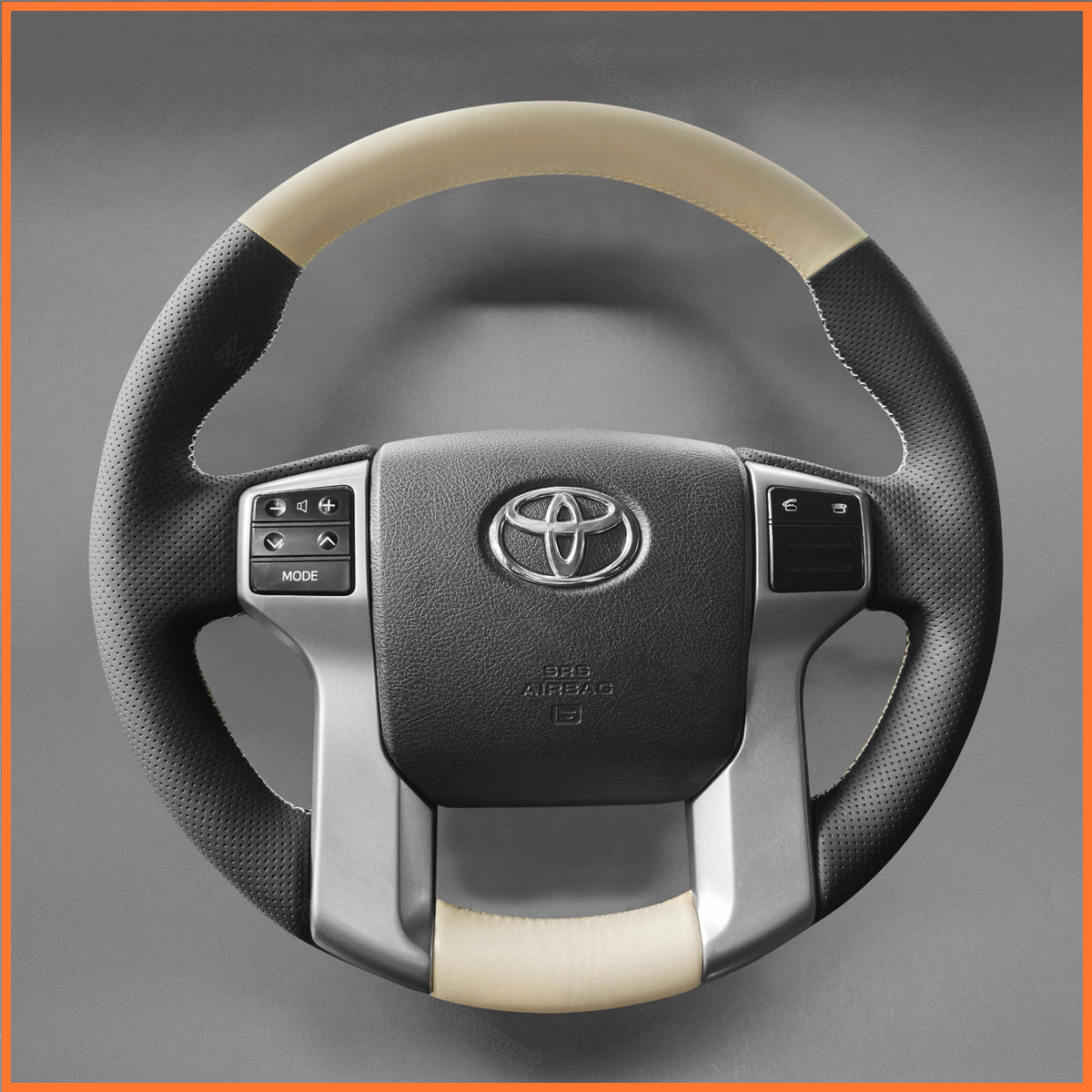 MEWANT Steering Wheel Cover for Toyota 4-Runner 2015-2022 / Land Cruiser 150 Series (J150) 2010-2017 / Sequoia 2014-2020 / Tacoma 2019-2024 / Tundra 2014-2022
