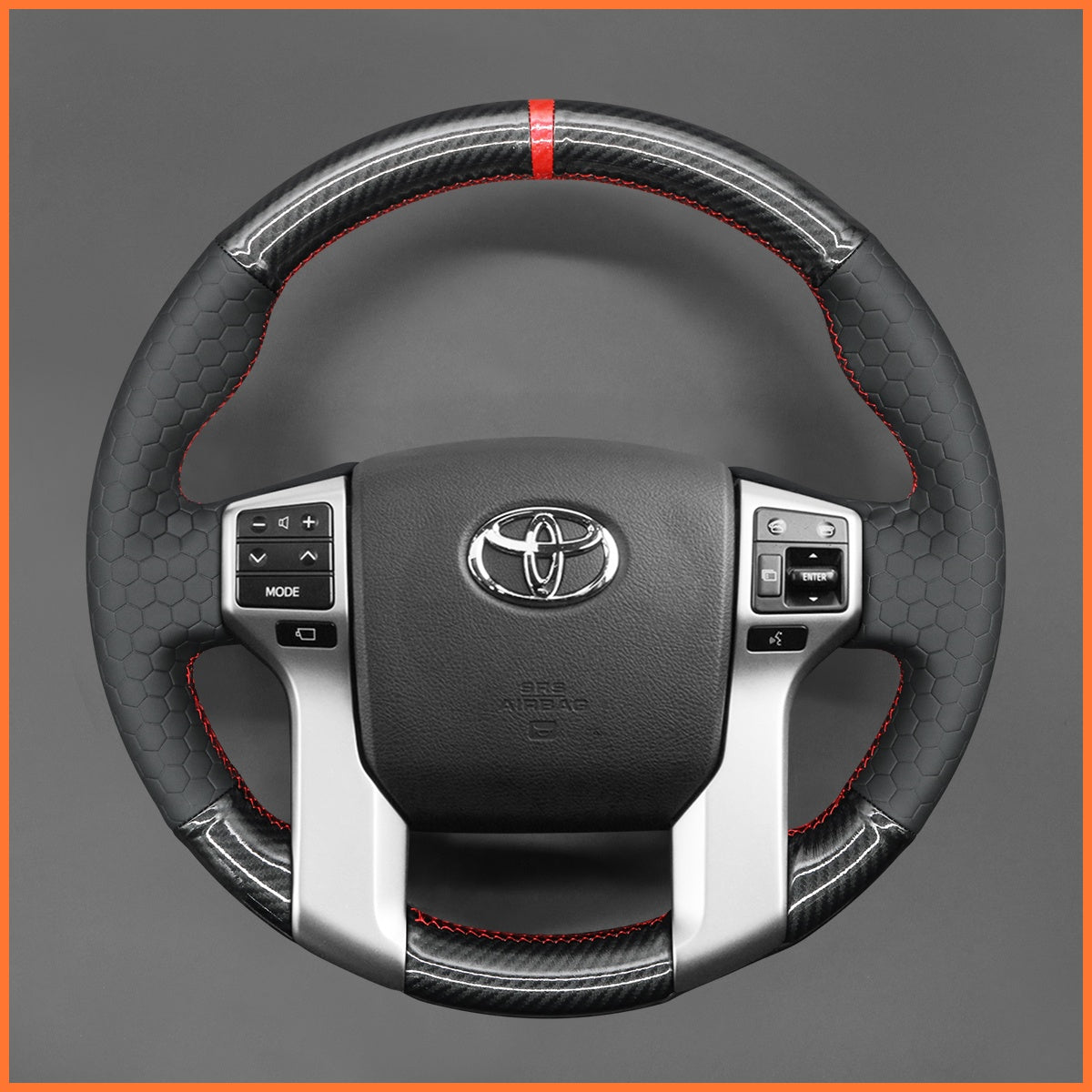 MEWANT Steering Wheel Cover for Toyota 4-Runner Land Cruiser 150 Series (J150) Sequoia Tacoma Tundra 2014-2022