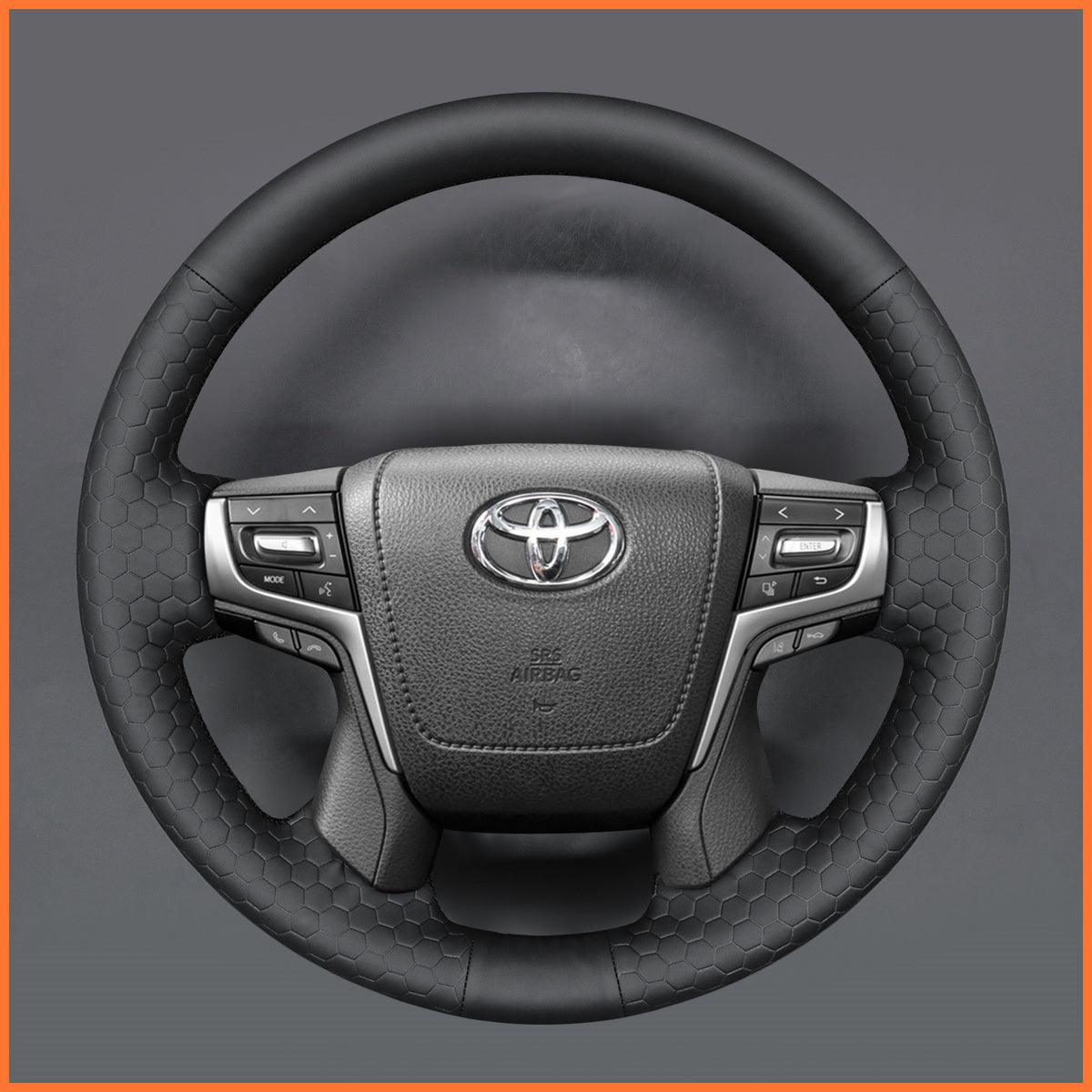MEWANT Steering Wheel Cover for Toyota Land Cruiser 200 Series J200 Land Cruiser 150 Series J150 2017-2024