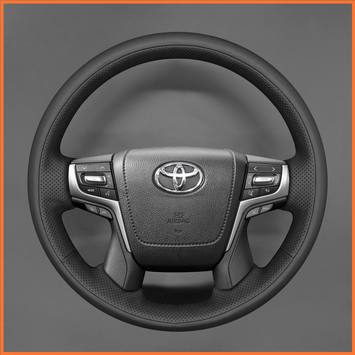 MEWANT Steering Wheel Cover for Toyota Land Cruiser 200 Series J200 Land Cruiser 150 Series J150 2017-2024