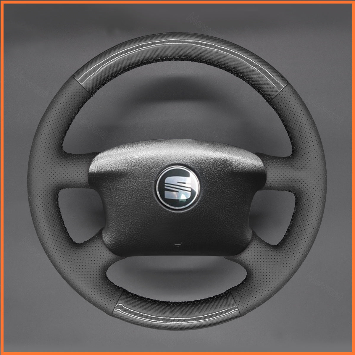MEWANT Steering Wheel Cover for VW Golf 4 IV Passat B5 Passat Variant Sharan Bora T4 T5 1997-2004