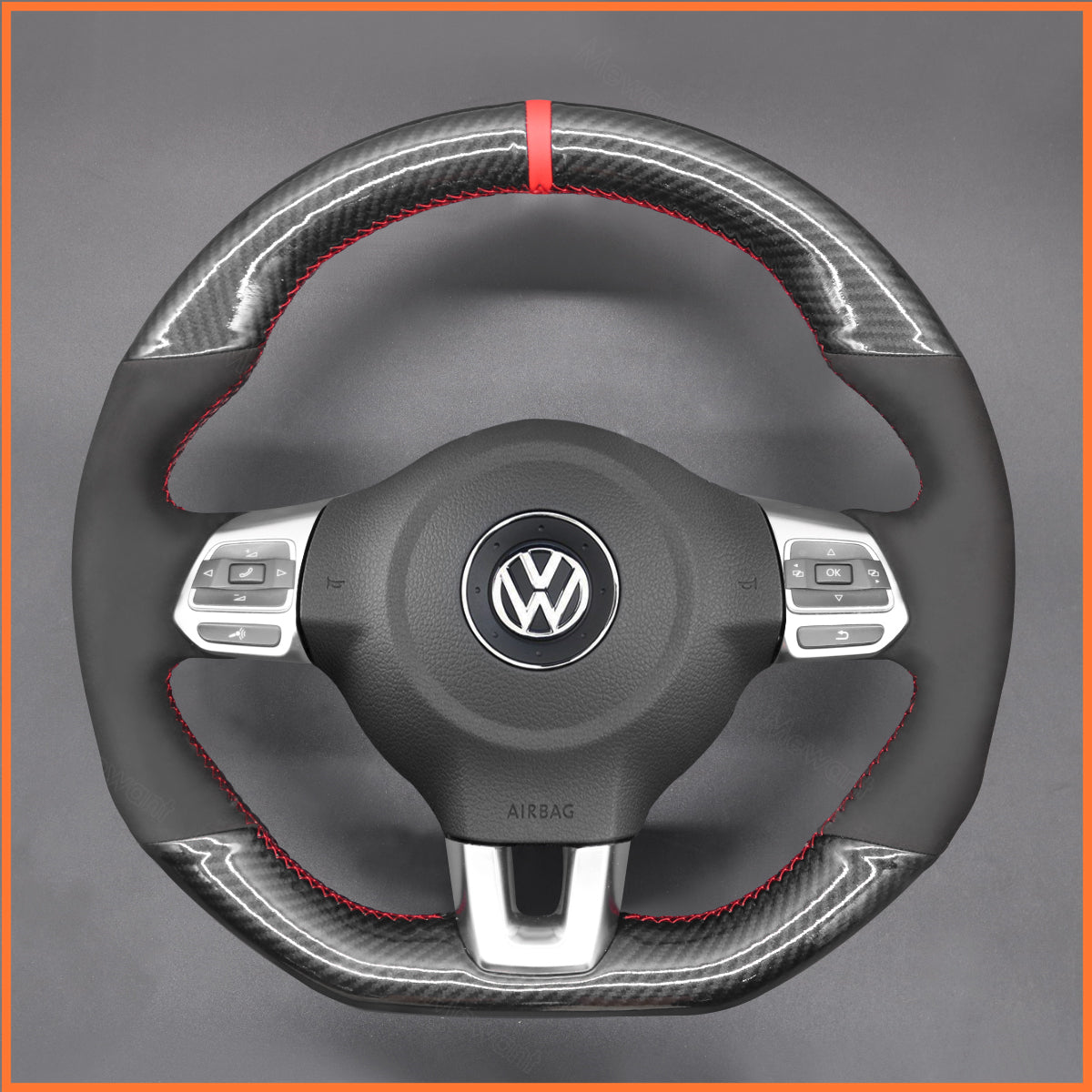 MEWANT Lenkradbezug für VW Golf 6 (VI) GTI Polo GTI Polo R-Line Scirocco CC Tiguan 2009-2014