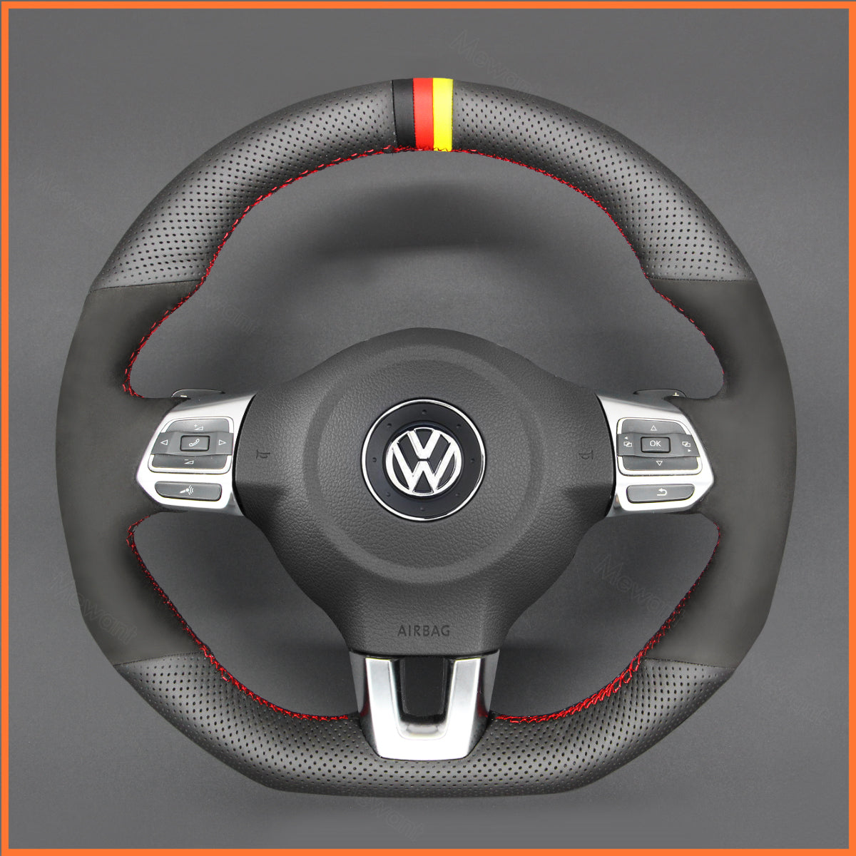 MEWANT Lenkradbezug für VW Golf 6 (VI) GTI Polo GTI Polo R-Line Scirocco CC Tiguan 2009-2014