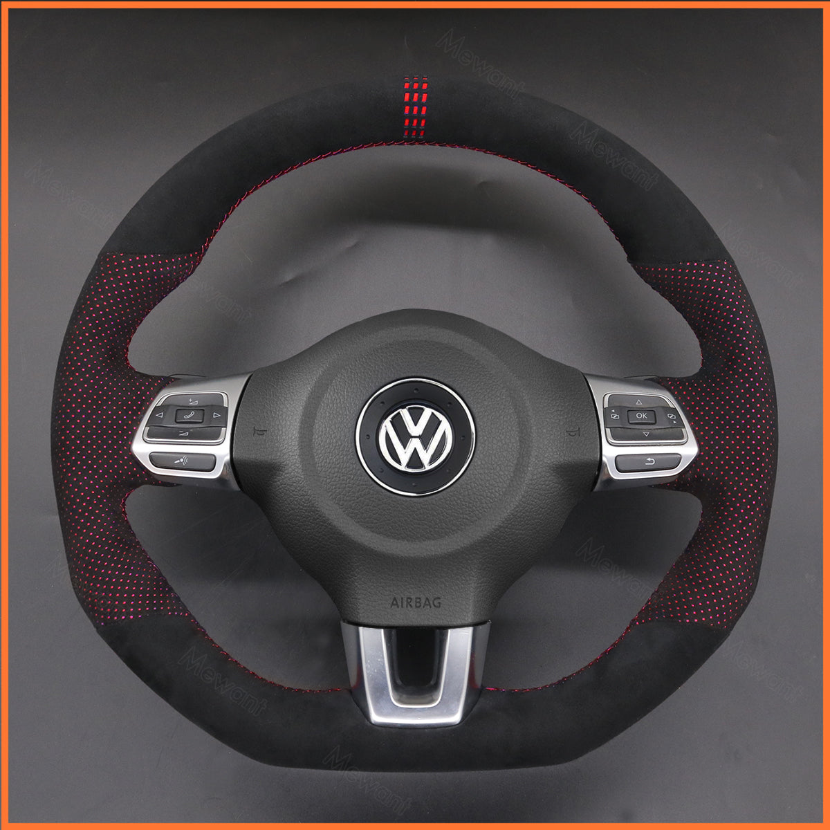 MEWANT steering wheel cover for VW Golf 6 (VI) GTI Polo GTI Polo (R-Line) Scirocco CCTiguan