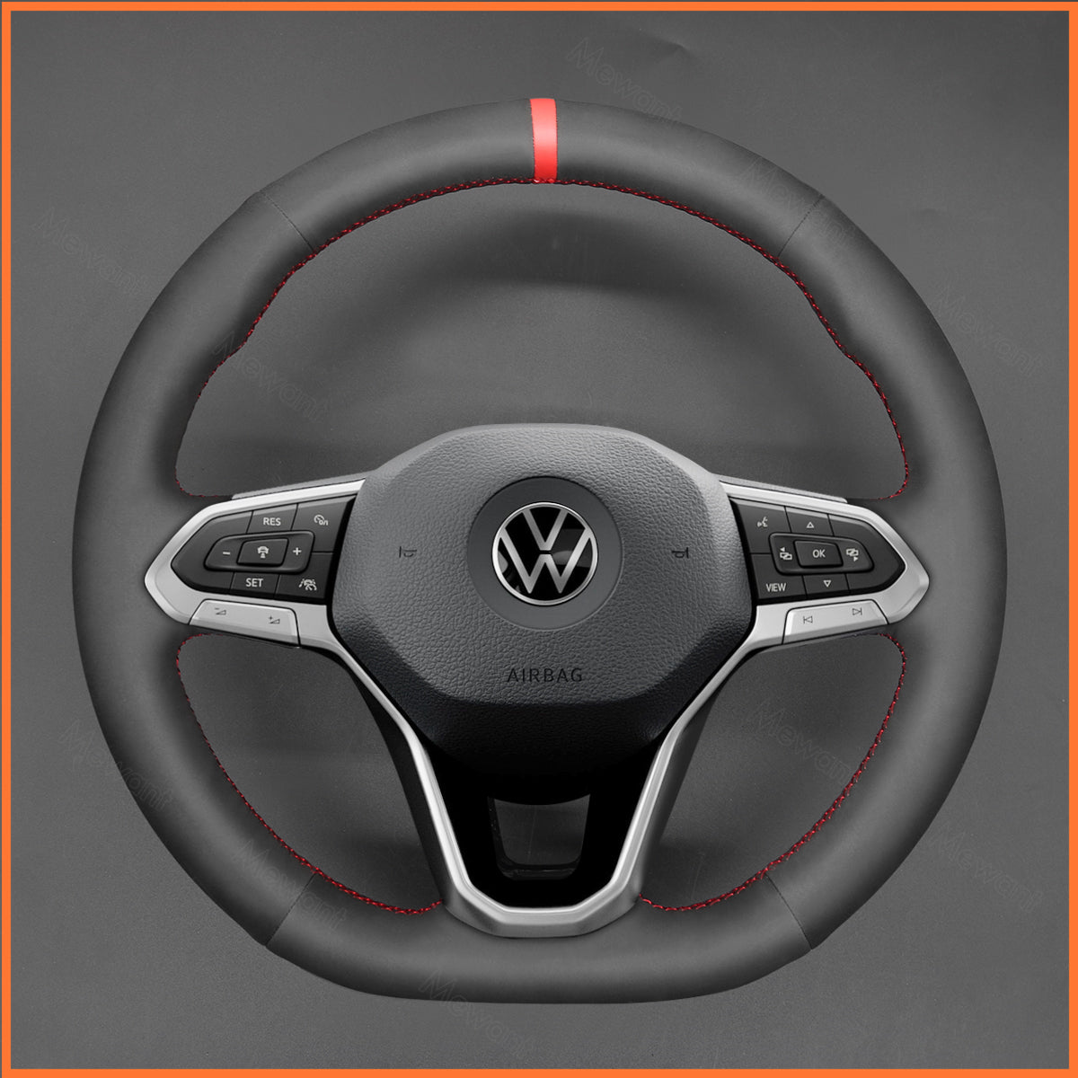 MEWANT Lenkradbezug für VW Golf 8 ID.3 ID.4 ID.7 Arteon Caddy Passat B8 Passat T6 Tiguan Touareg 2020-2021