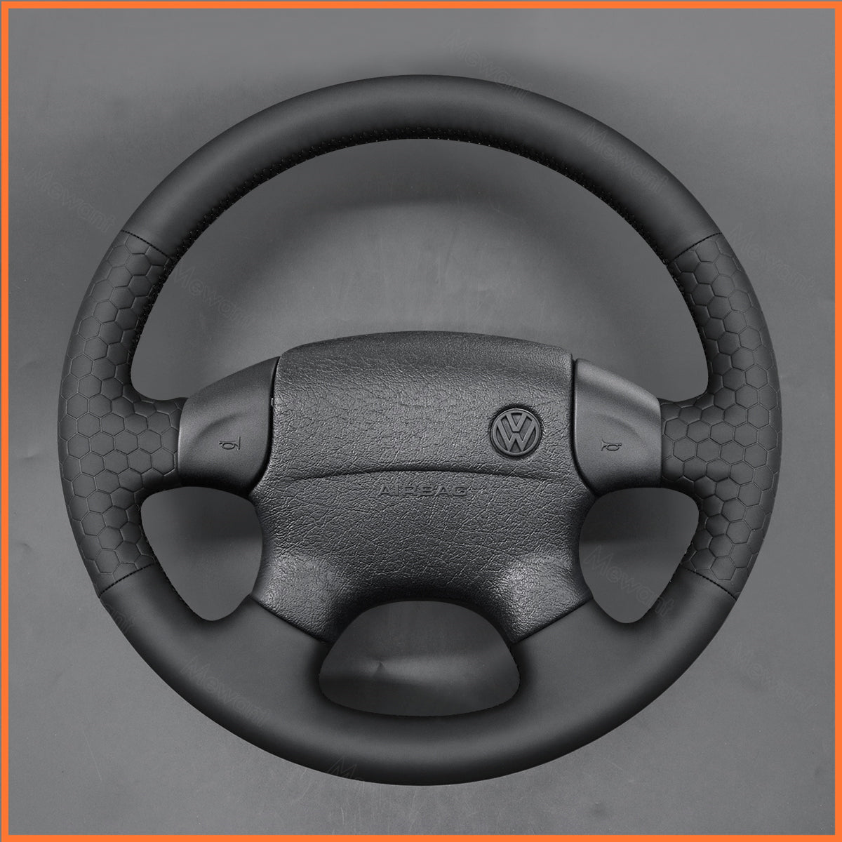 MEWANT Steering Wheel Cover for VW Golf GTI MK3 Polo Passat B4 Golf Cabriolet 1995-1997