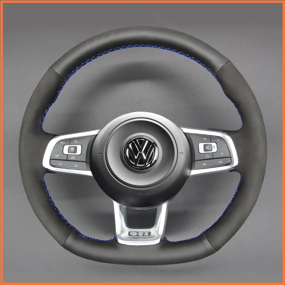 MEWANT Steering Wheel Cover for VW Golf GTI Jetta Polo Scirocco Arteon Passat Tiguan T-Roc 2013-2020