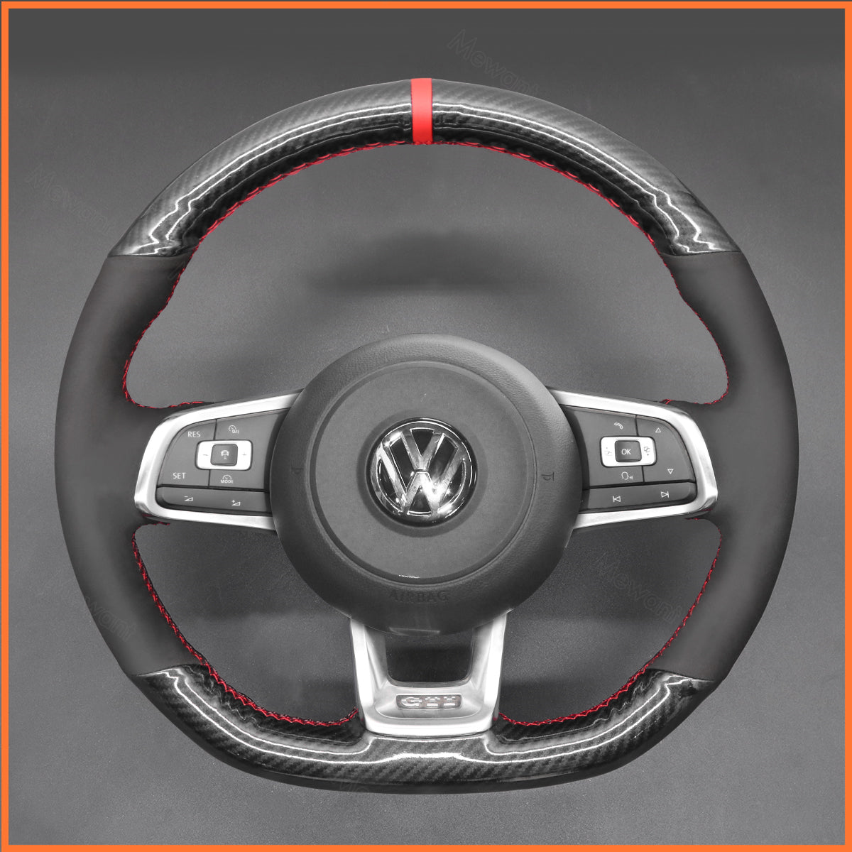MEWANT Lenkradbezug für VW Golf Jetta Polo Scirocco Arteon Passat Tiguan T-Roc 2013-2020