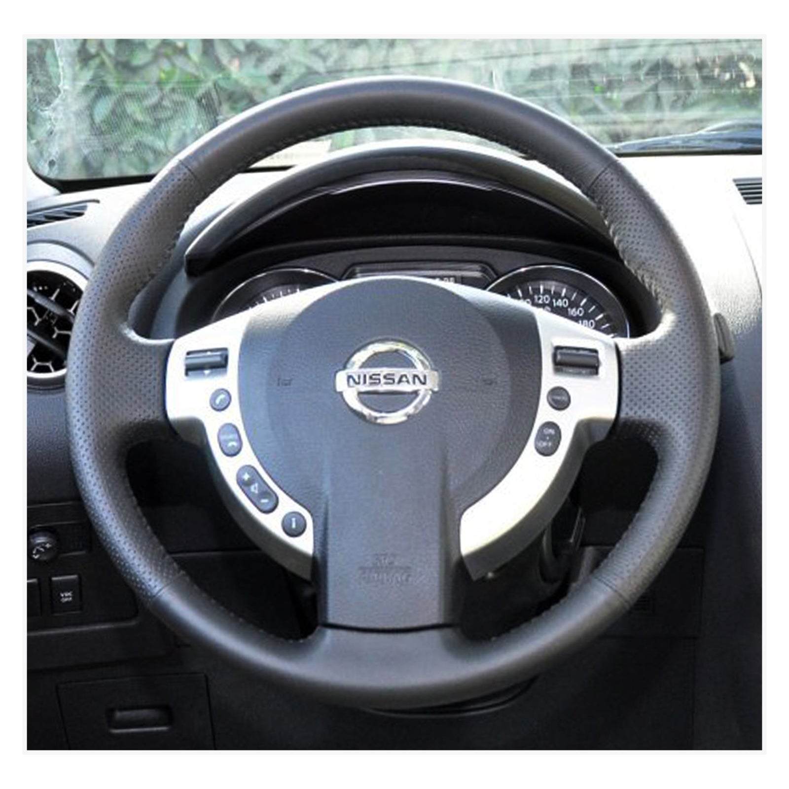 MEWANT steering wheel cover for Nissan Qashqai 2007-2013 / Qashqai+2 2008-2014 /