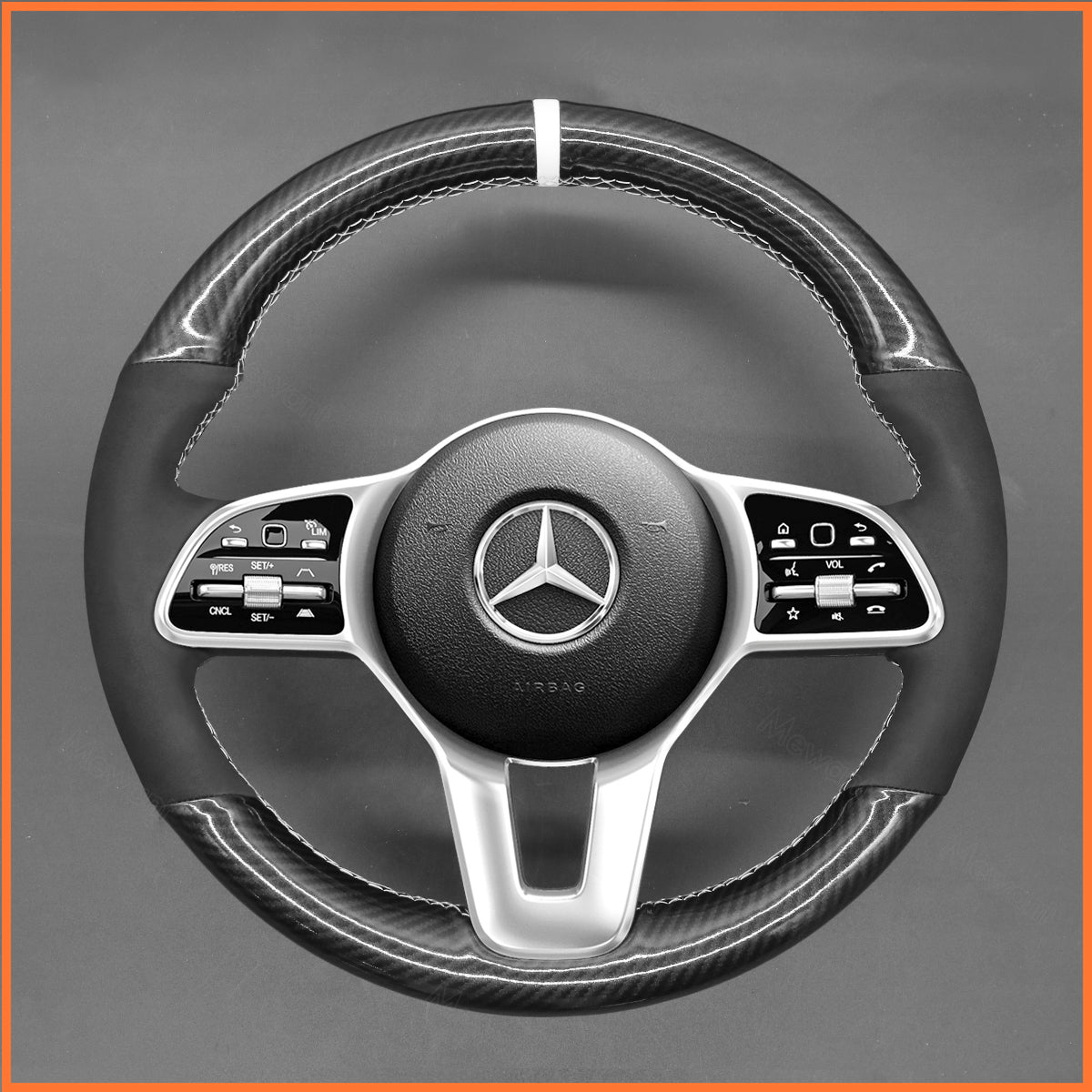 Lenkradbezug für Mercedes - Benz A - Class (W177/V177) / B - Class (W247) / C - Class (W205) / Citan 2021 - 2024 - Mewant.de