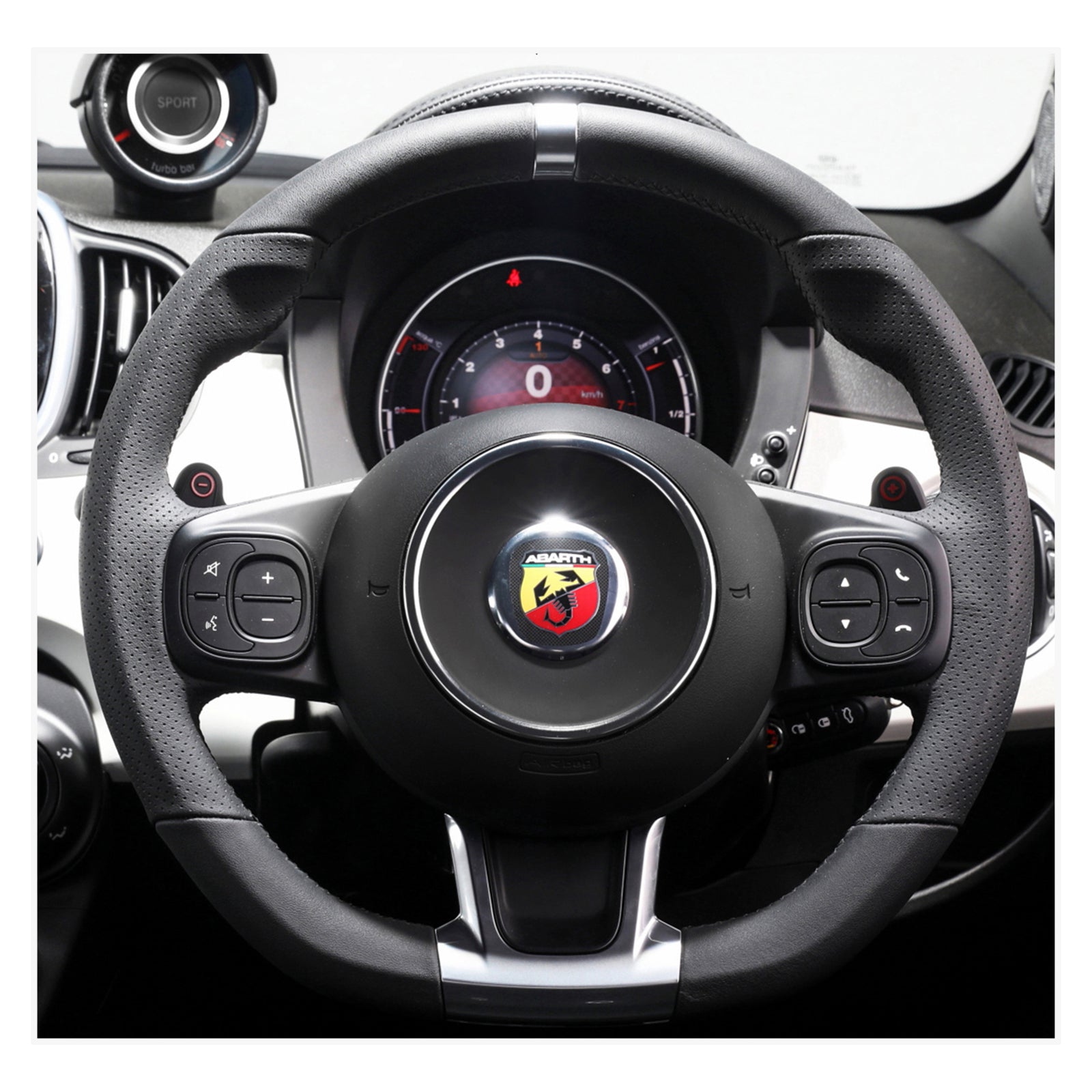 MEWANT Lenkradbezug für Abarth 595 / 595C / 695 / 695C 2016 - 2021 / Fiat 500 500C 2016 - 2021 - Mewant.de