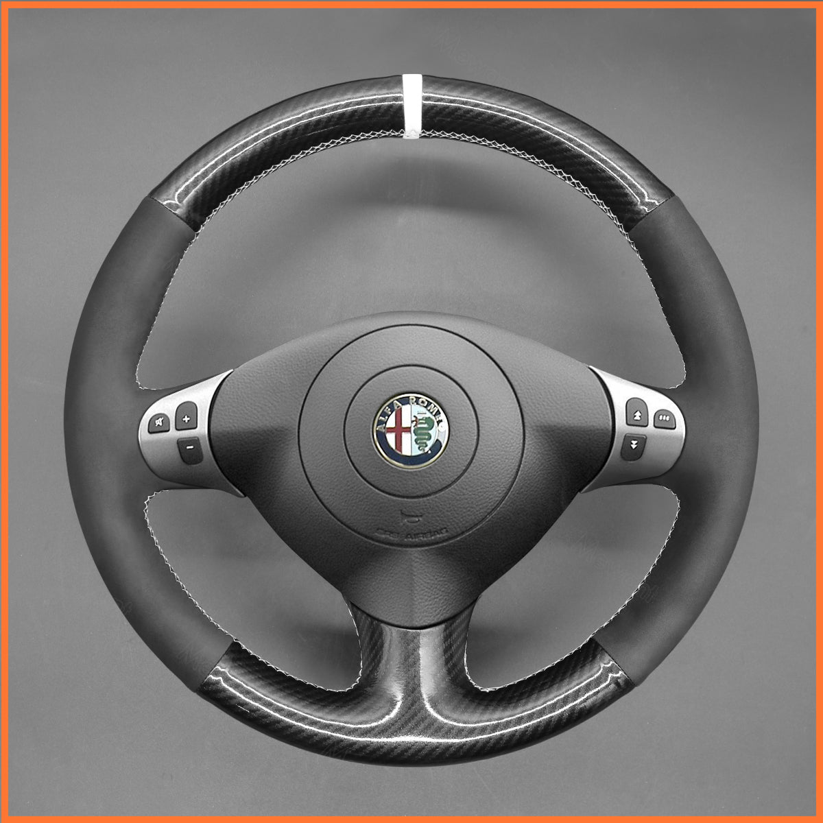 MEWANT Lenkradbezug für Alfa Romeo 147 2000 - 2010 / 156 2003 - 2007 / Crosswagon 2004 - 2005 - Mewant.de